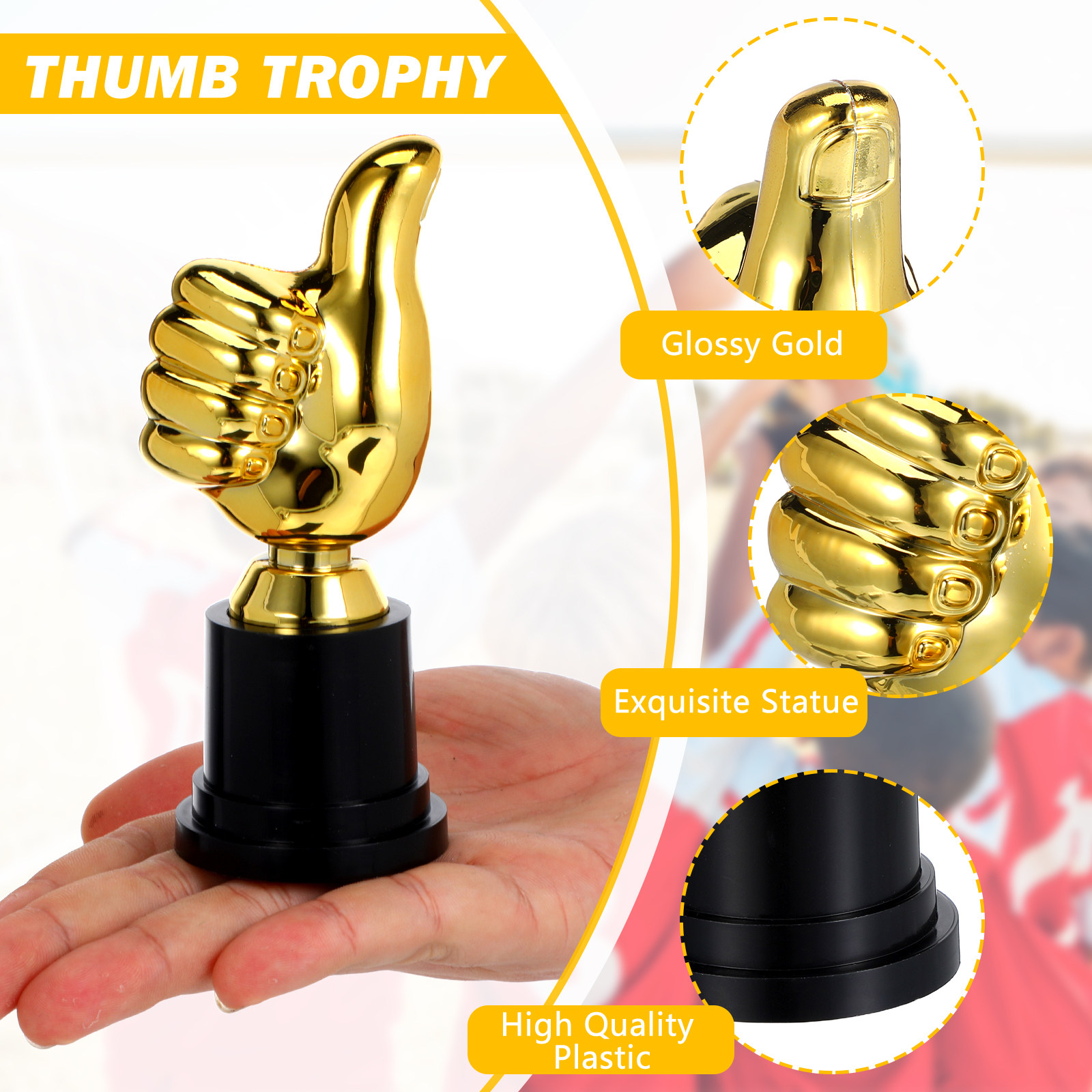 6 taças de troféu em formato d - Kids Education Motivation avaliação e preço