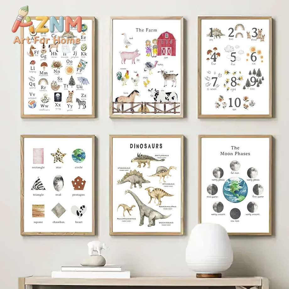 Quadro de parede com tema educ - Kids Education Number avaliação e preço