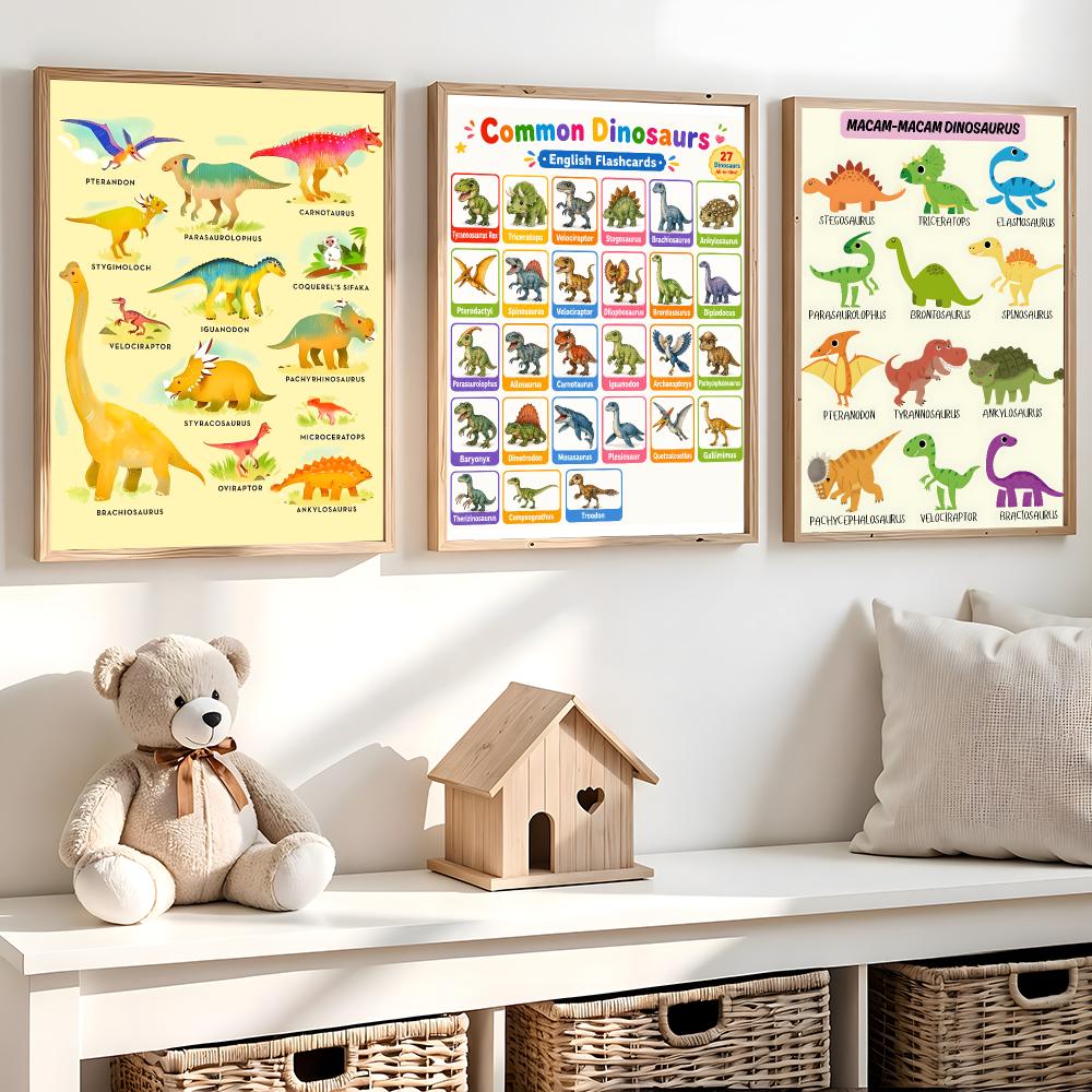 Pôster com nomes de dinossauro - Kids Education Name avaliação e preço
