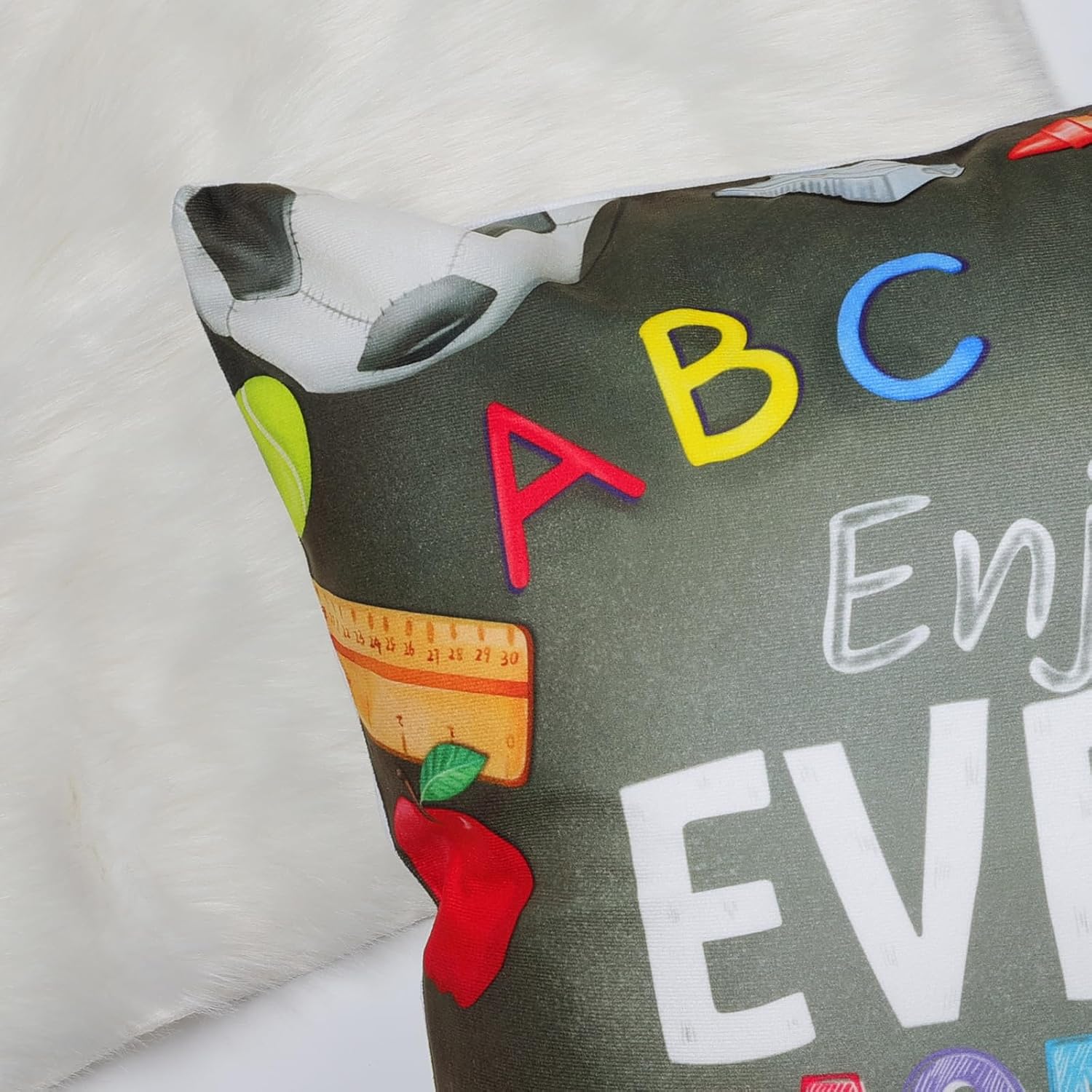 Conjunto de 4 Capas de Almofad - Kids Education Motivation avaliação e preço